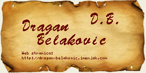 Dragan Belaković vizit kartica